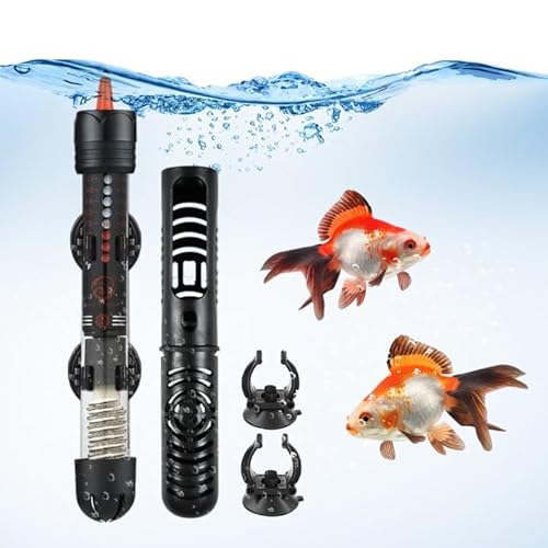 Esoes Aquarium heizstab 25W(Mit Schutzhülle) 20-30LHeizstab Aquarium,Wasserdichter Verdicktes Quarzglas Aquarienheizer, Einstellbar Temperatur mit Saugnäpfen for Fisch/Wasserschildkröten Aquarium von Esoes