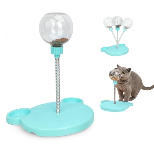 Esoes Wackelndes Hundeleckerli Spielzeug Futterball Für Hunde Snackball Interaktive Spielzeug Leckerli Ball hundespielzeug Futterautomat Intelligenzspielzeug Katze Haustiere Slow Feeder (Blau) von Esoes