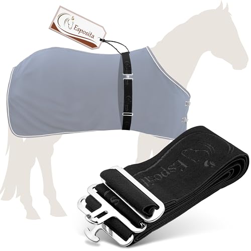 Esposita elastischer Deckengurt Pferd Elastik Deckengurt elastisch schwarz von Esposita