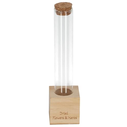 Esschert Design Blumen- und Kräuterreagenzglas S mit Halter 16,5 cm - Glas & Holz von Esschert Design