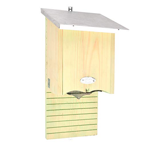 Esschert Design Fledermauskasten Fledermaushaus Holz Blechdach Nistkasten für Fledermäuse 39cm von Esschert Design