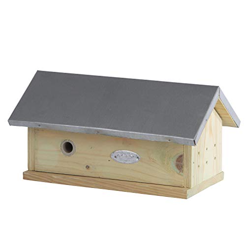Esschert Design Hummelhaus, Hummelnistkasten, Metalldach, Deckel klappbar, mit Zwei Kammern, ca. 29 cm x 17 cm x 15,5 cm Esschert Design Hummelhaus, Hummelnistkasten, Metalldach, Deckel klappbar, mit Zwei Kammern, ca. 29 cm x 17 cm x 15,5 cm von Esschert Design