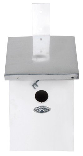 Esschert Design Nistkasten, Vogelhaus Kohlmeisen in weiß, ca. 17 cm x 21 cm x 33 cm von Esschert Design