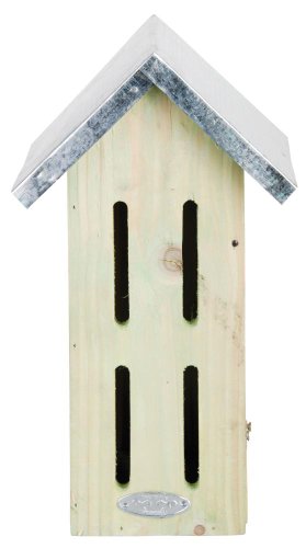 Esschert Design Schmetterlingshaus, Nistkasten aus Holz mit Blechdach, ca. 19 cm x 15 cm x 33 cm braun von Esschert Design