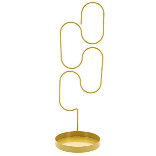 Esschert Design Zimmerpflanzenstütze Ellipsen Goldfarben mit Untersetzer - Metall von Esschert Design