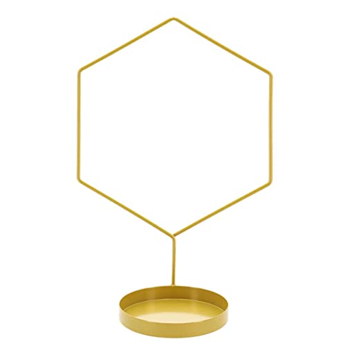 Esschert Design Zimmerpflanzenstütze Hexagon Goldfarben mit Untersetzer - Metall von Esschert Design