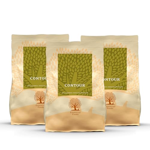 Essential Contour 3 x 2,5 kg | Huhn, Ente, Lachs & Forelle | Getreidefrei Hundefutter für kastrierte oder zu Übergewicht neigende Hunde | hoher Fleischanteil | nach dem BOF-Prinzip von Essential Foods