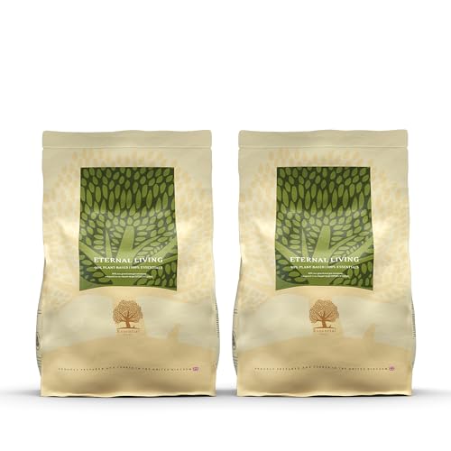Essential Eternal Living 2 x 2,5 kg | Eier, brauner Reis & Ackerbohnen | Getreidefrei Hundefutter für Hunde mit empfindlichem Magen oder Allergien | OVO-vegan | nach dem BOF-Prinzip von Essential Foods