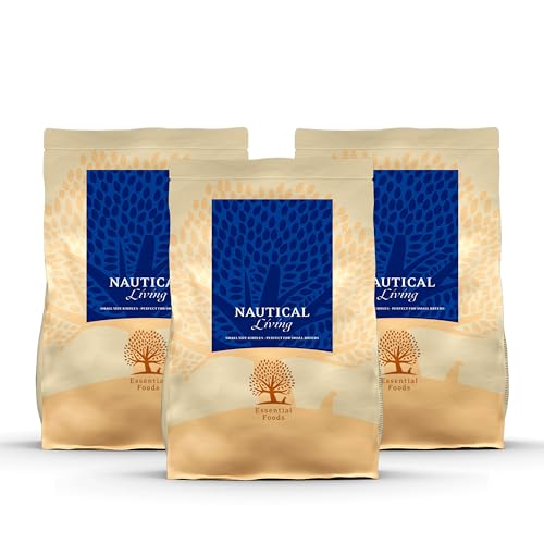Essential Nautical Living 3 × 2,5 kg | Getreidefrei Hundetrockenfutter mit Lachs, Dorsch & Forelle | BOF genehmigt & hundefutter mit hohem Fischanteil | sensibles premiumfutter von Essential Foods