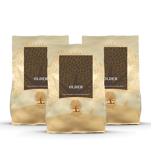 Essential Older 3 x 2,5 kg | Huhn, Ente, Lachs & Forelle | Getreidefrei Hundefutter für Senior Hunde | hoher Fleischanteil | nach dem BOF-Prinzip von Essential Foods
