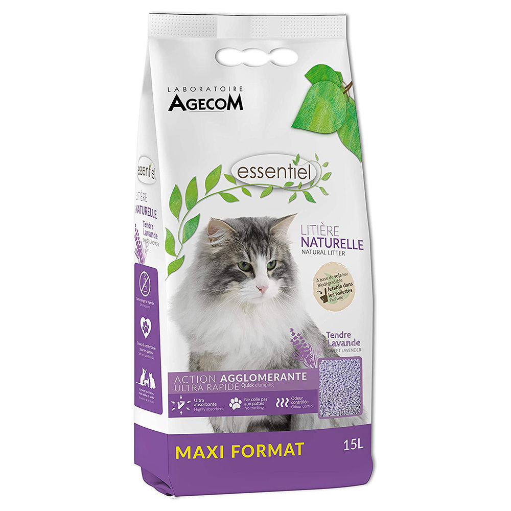 Essentiel Natural Katzenstreu Lavendel -  2 x 6 L von Essentiel