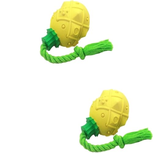 Esshogo 2 STK Hundebissspielzeug Bissfestes Spielzeug, Haustiere Ananas Haustierzubehör Obst Gummi, Hundepuzzlespielzeug, Haustierzubehör Fütterungsball Esshogo 2 STK Hundebissspielzeug Bissfestes Spielzeug, Haustiere Ananas Haustierzubehör Obst Gummi, Hundepuzzlespielzeug, Haustierzubehör Fütterungsball von Esshogo