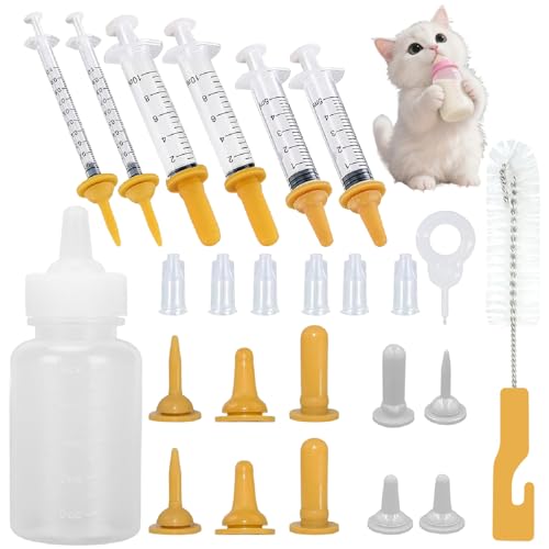 Esshogo Babyflasche Kätzchen, Fläschchen Kätzchen, Spritze für Haustiere, Fütterungsset für Welpen, Nippelflasche mit Spritzen für Welpen, Siri Esshogo Babyflasche Kätzchen, Fläschchen Kätzchen, Spritze für Haustiere, Fütterungsset für Welpen, Nippelflasche mit Spritzen für Welpen, Siri von Esshogo