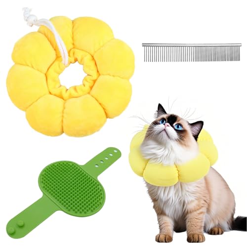 Esshogo Halsband, weich, Katze, reine Baumwolle, Wildleder, atmungsaktiv, Elisabethanisches Katzenhalsband Esshogo Halsband, weich, Katze, reine Baumwolle, Wildleder, atmungsaktiv, Elisabethanisches Katzenhalsband von Esshogo