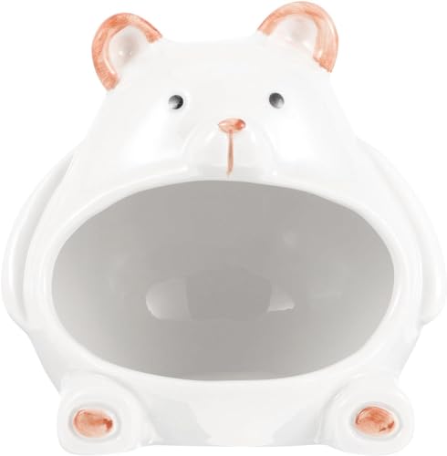 Esshogo Hamster Keramik, Nest Keramik Hamster Haus Sommerkühlhaus Hamster Versteck, Keramik Hamster Verstecken Hamsterhöhlenhaus Kleintierversteck Aus Keramik Hamstersand Igel (Bär) von Esshogo