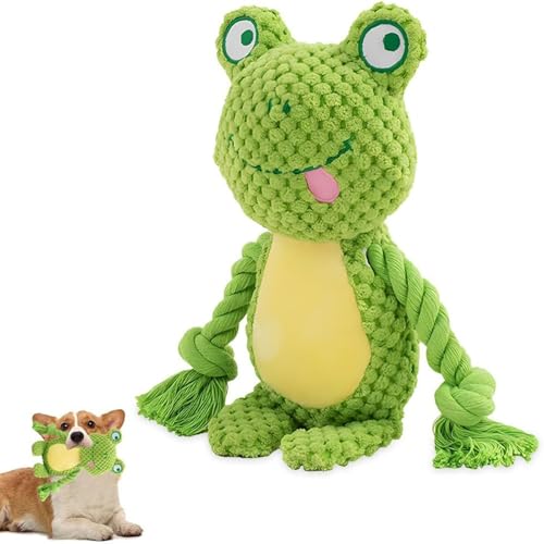 Esshogo Hundespielzeug, Froschform Kauseilspielzeug, Grüner Frosch, Kuscheltier Plüschspielzeug, Plüschtier Hund Plüsch Kauspielzeug Esshogo Hundespielzeug, Froschform Kauseilspielzeug, Grüner Frosch, Kuscheltier Plüschspielzeug, Plüschtier Hund Plüsch Kauspielzeug von Esshogo