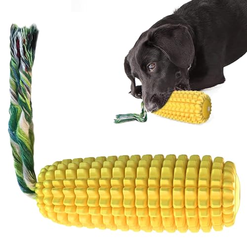 Esshogo Interaktives Maisspielzeug für Welpen mit Zahnbürste und sauberen Zähnen, Hundespielzeug, interaktiv, Kauspielzeug mit Maisstangen für kleine, mittlere und große Hunde Esshogo Interaktives Maisspielzeug für Welpen mit Zahnbürste und sauberen Zähnen, Hundespielzeug, interaktiv, Kauspielzeug mit Maisstangen für kleine, mittlere und große Hunde von Esshogo