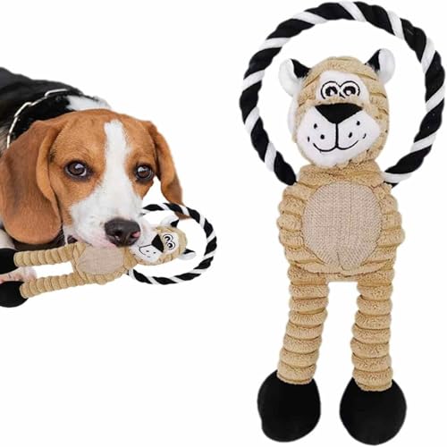 Esshogo Kauspielzeug für Hunde, Löwe, Weich, mit Seil gefüllt, süßes Plüsch-Puzzle, Löwe niedliche quietschende Hund Spielzeug Set Esshogo Kauspielzeug für Hunde, Löwe, Weich, mit Seil gefüllt, süßes Plüsch-Puzzle, Löwe niedliche quietschende Hund Spielzeug Set von Esshogo
