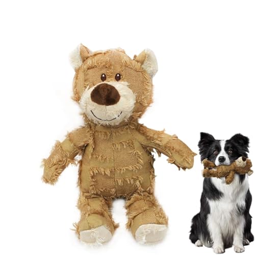 Esshogo Plüschbär Spielzeug Haustier Spielzeug, Kuscheltier-Kauspielzeug für Hunde, Quietschspielzeug für Hunde, Beggar Bär Haustier-Spielzeug, Unzerbrechliches Plüsch-Hundespielzeug Esshogo Plüschbär Spielzeug Haustier Spielzeug, Kuscheltier-Kauspielzeug für Hunde, Quietschspielzeug für Hunde, Beggar Bär Haustier-Spielzeug, Unzerbrechliches Plüsch-Hundespielzeug von Esshogo