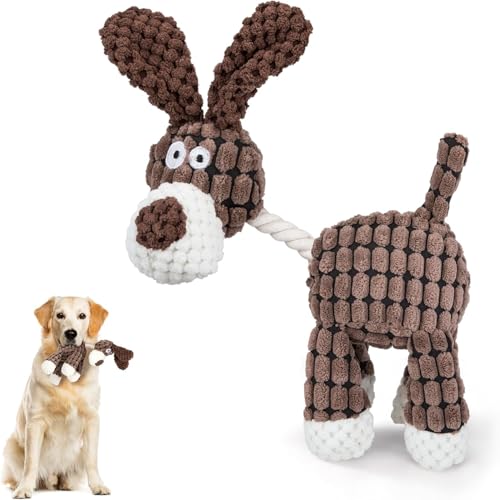 Esshogo Tauziehen Plüschhundespielzeug, Esel-förmiges Kordsamt-Kauspielzeug, Interaktives Dogtoy, Quietschendes Plüschtier, Haustier-Trainings-Hundezubehör Esshogo Tauziehen Plüschhundespielzeug, Esel-förmiges Kordsamt-Kauspielzeug, Interaktives Dogtoy, Quietschendes Plüschtier, Haustier-Trainings-Hundezubehör von Esshogo