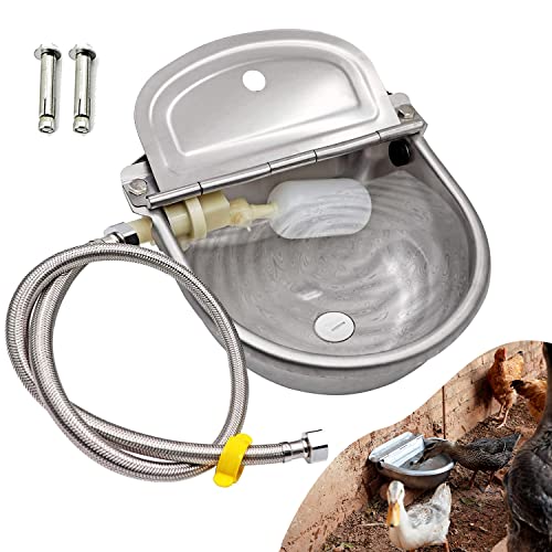 Automatischer Wasserspender für Hunde Wassernapf Spender Große Größe Edelstahl Bewässerung Feeder Selbstbefüllender Wassertrog für Geflügel und Nutztiere Automatischer Wasserspender für Hunde Wassernapf Spender Große Größe Edelstahl Bewässerung Feeder Selbstbefüllender Wassertrog für Geflügel und Nutztiere von Essilnn