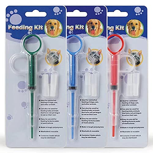 Esteopt 3 Stücke Tablette Feeder, Medikamenten-Feeder Pet Pusher Spritze Pillenspender, geeignet für Katzen und kleine Hunde Esteopt 3 Stücke Tablette Feeder, Medikamenten-Feeder Pet Pusher Spritze Pillenspender, geeignet für Katzen und kleine Hunde von Esteopt