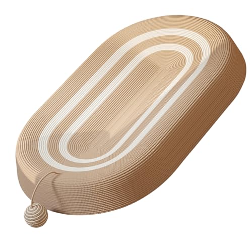 Estink Abriebfestkatze Kratzpads Schüssel Ovales Design Starker Kratzerwiderstand für Innenscheibenmaterial (Ohrenlose doppelte Farbe) von Estink