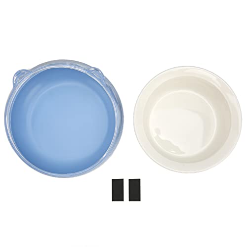 Estink Anti -Verschüttung Geneigte Katzenfutterschalen mit Ständer Keramik Erhöhter Nicht -Schlupfboden für Gesunde Kätzchen Leicht zu Reinigen Design (Blue) von Estink