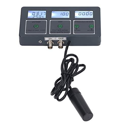 Estink Aquariumwasserqualitätstester, 8 in 1 Tester, Online -Überwachungs -App, Wiederaufladbar (EU-Stecker 230V) von Estink