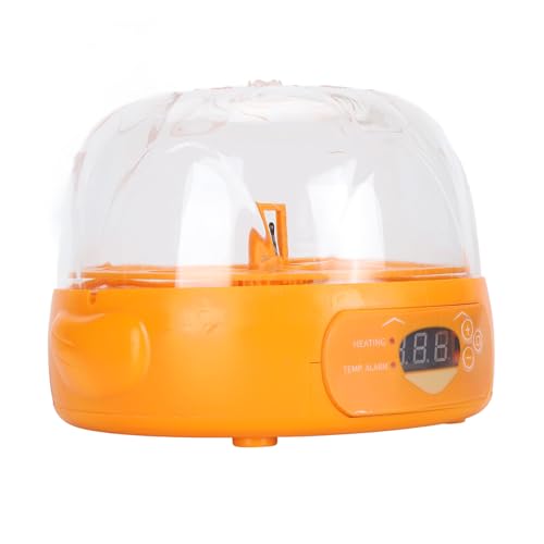 Estink Automatische Ei -Inkubatortemperatur und Luftfeuchtigkeitskontrolle Niedriger LED -LED Ausstellung Kompaktes Design für Familienwissenschaft Bildung Gelb 6 Eier (EU -Stecker 220 V) von Estink