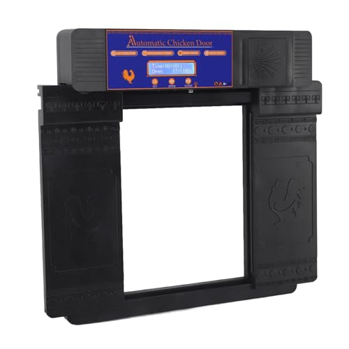 Estink Automatischer Hühnerkoop -Türöffner Intelligenter Lichtempfindungs ​​-Timer -Einstellung für Geflügelplastik 1PC (Black) von Estink