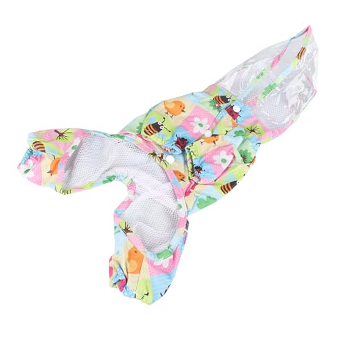 Estink Bequeme Atmungsaktive Hundehuodie-Regenjacke Reflektierende 4-beinige, Vollwickelte Haustier Regenmantel für Kleine Mittelgroße Hunde (M) von Estink