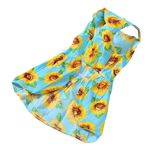 Estink Blumenhundkleid Süßes Gänseblümchen Muster Charmant Auffällige Teetasse Pudel Chihuahuas (M) von Estink