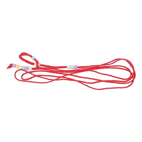 Estink Bunte Perlen Design Einstellbarer Sicherheitsreptilientraktion Leine für Echsenhamster, Polyestermaterial (Rot) von Estink