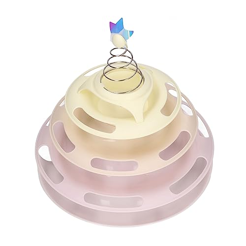 Estink Cat Toy Roller Plattentable Spielzeug Abnehmbares Design Interaktives Katzenballspielzeug für Haustier Indoor Playtime (Typ 3) von Estink