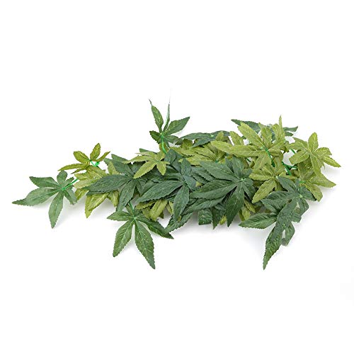 Estink Grüne künstliche Pflanze, gefälschte Blätter, künstliche Wasserpflanzen, für Aquarium/Aquarium/Reptilien Terrarium Ornamente Dekor(16 inch 40cm) von Estink