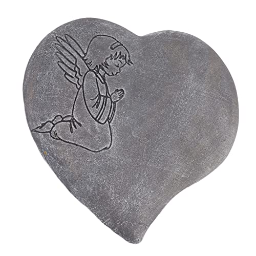 Estink Harz Haustier Sterben Stein Herzförmige Making Dog Memorial Geschenke für Haustierverlust (Grey) von Estink