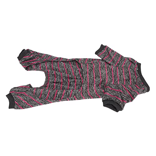 Estink Hund Gestreifter Pyjama, Elastische und Atmungsaktive 4 -Bein -Hundekleidung für Bequemen Schlaf (XL) von Estink
