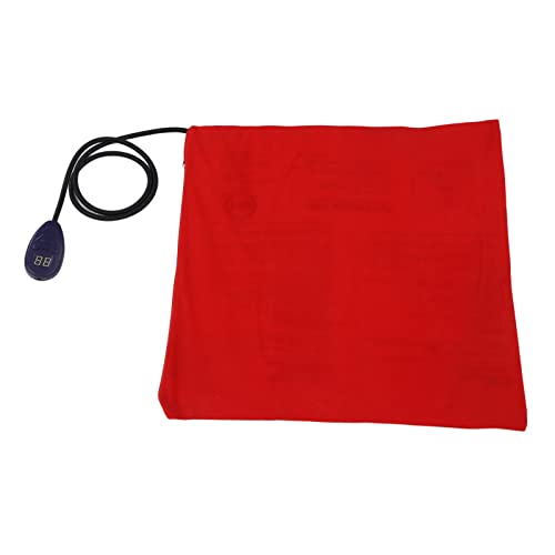 Estink Hundekatze Heizkissen Safe 7 Temperatureinstellungen Elektrische Haustierheizkissen für Heimische Verwendung Rot (50x50cm / 19,7x19,7in EU-Stecker) von Estink
