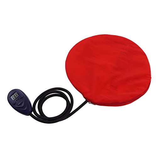 Estink Hundekatze Heizkissen Safe 7 Temperatureinstellungen Elektrische Haustierheizkissen für Heimische Verwendung Rot (Rund 30 cm EU-Stecker) von Estink