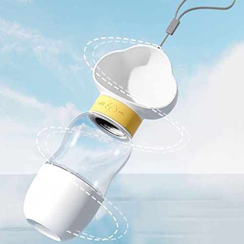 Estink Hundewasserflasche Tragbare Süße Transparente Futtermittelspender für Hundebewässerung, Hüften Tiermaterial (Wolken weiß) von Estink