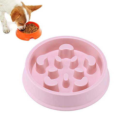 Estink Langsame Feeder Dog Bowl Anti -Erstickungs -Puzzle Schüssel für Haustierversorgungen, Interaktiv und Spaß für Hunde, Plastik (Rosenate) von Estink