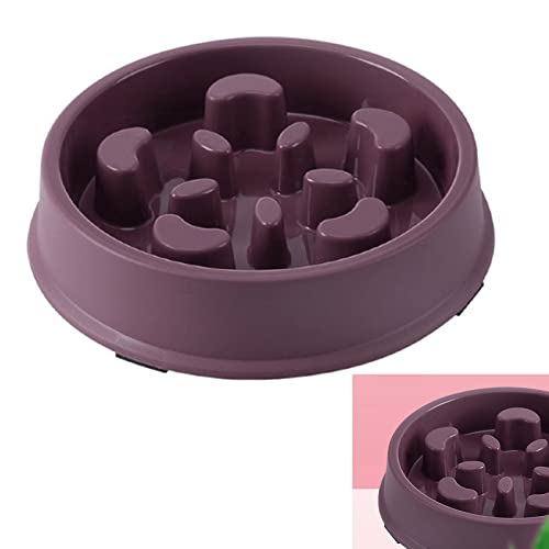Estink Langsame Feeder Dog Bowl Anti -Erstickungs -Puzzle Schüssel für Haustierversorgungen, Interaktiv und Spaß für Hunde, Plastik (violett) von Estink