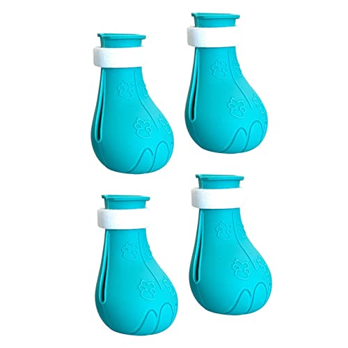 Estink Multifunktionale Katzenkrallenabdeckungen Verhindern Kratzer, 4pcs Katzenfußabdeckung für Heimatbäder und Tierpflegermaterial (Blue) von Estink