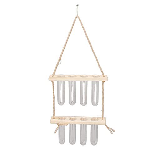 Estink Pflanzenverteilungsstation Wand Montiert 2 Tier 8 Löcher Raumsparende Terrarium für Pflanzenenthusiasten (Holzfarbe) von Estink