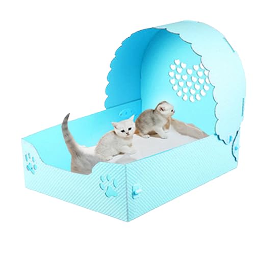 Estink Prinzessin Haustier Bett Kratzfestes Katzenbett für Zuhause, Waschbares Katzen Haustier Schlafbett für Kleine Hunde, Teddy -Hunde, Katzen (Blue) von Estink