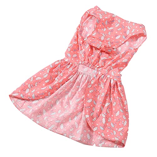 Estink Stylish Elegant Rosa Welpenkleid ärmellose Weiche Leichte Hundekleid für die Tägliche Party (L) von Estink