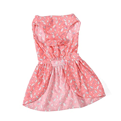 Estink Stylish Elegant Rosa Welpenkleid ärmellose Weiche Leichte Hundekleid für die Tägliche Party (XS) von Estink