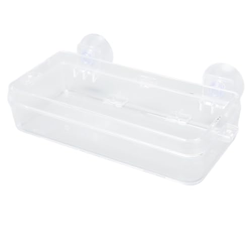 Estink Transparent Reptile Feeder Cup Verhindern Flucht Fütterungsschale, Anti -Flucht -Design, Premium Material für Reptilien (L für Größe 41-47) von Estink