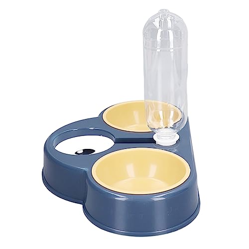 Estink Triple Dog Cat Bowls 3 in 1 Gekippte Erhöhte Futterschale mit Automatische Wasserflasche für Welpenhüter, Leicht zu Reinigen und für Katzenliebhaber zu Warten (Yellow) von Estink